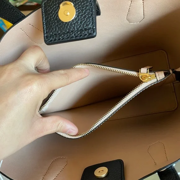 New , tory burch black small tote bag - Picture 7 of 13